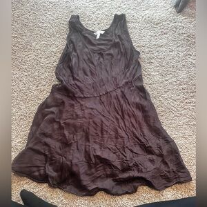 H&M Chocolate Brown Mini Satin like Dress